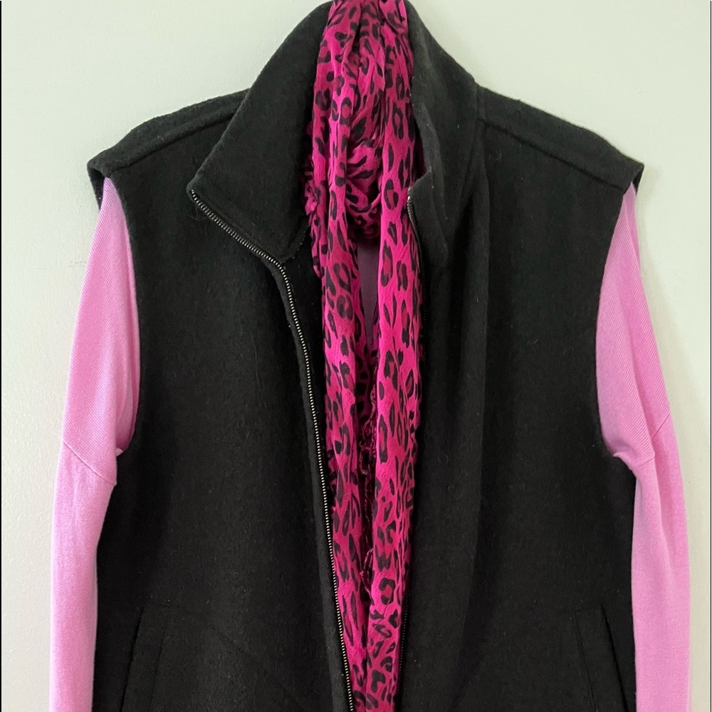 MARY DEANGELIS boiled wool unlined oversized vest. Made in England.